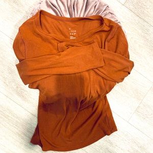 Light mocha ribbed top